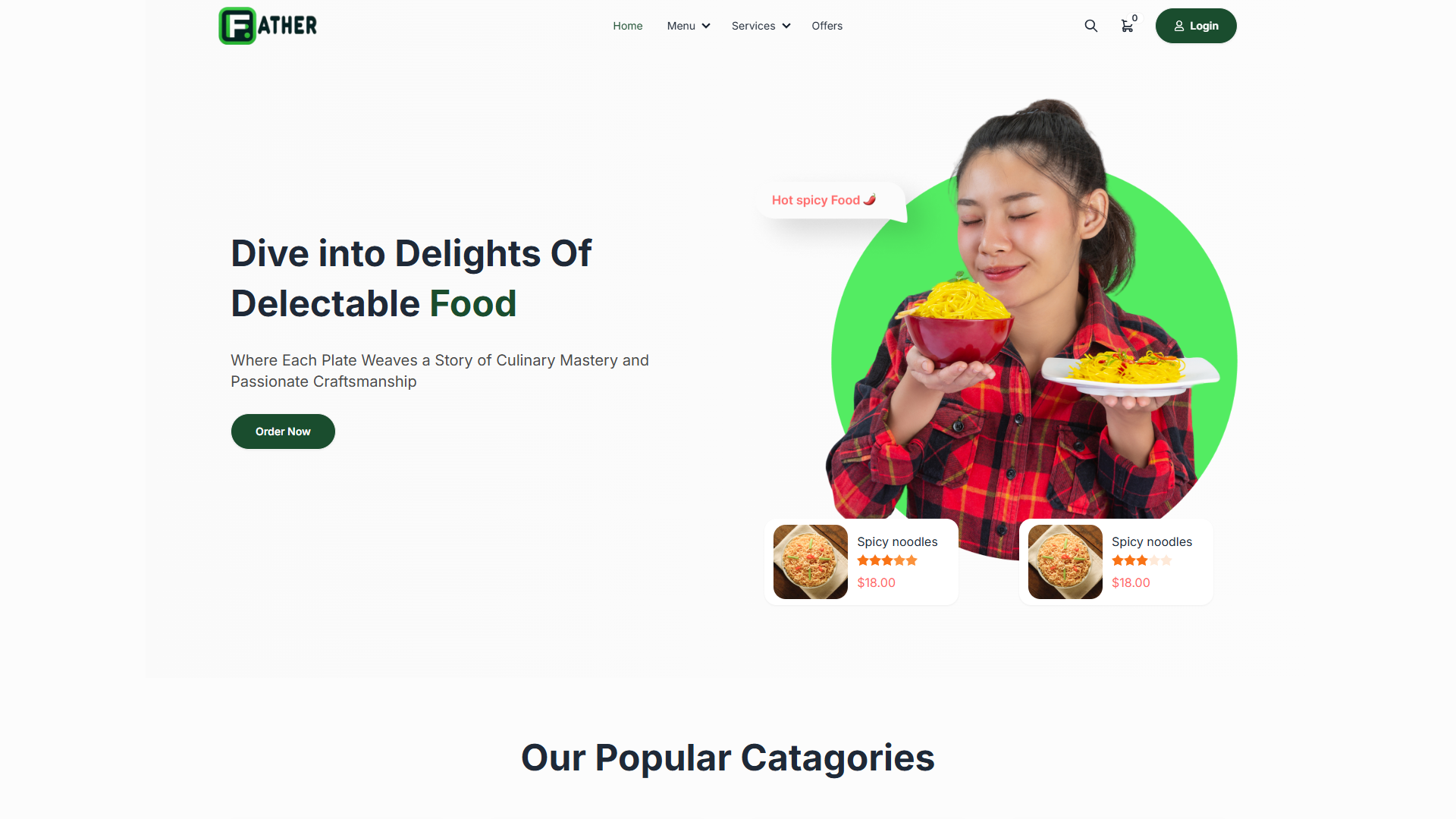 Father — premium restaurant app built by Pixoru Studio